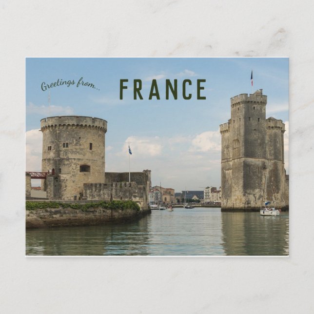 Cartão Postal Tour Santo-Nicolas e Tour de la Chaîne França (Frente)