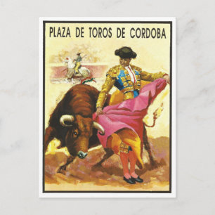 Cartão Postal tourada, Plaza del Toros, Córdova, Espanha