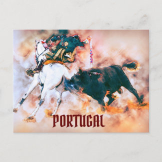 Cartão Postal tourada Vintage Portugal