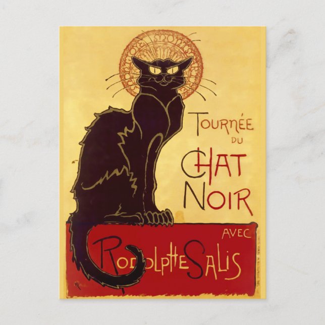 Cartão Postal Tournée du Chat Noir, Théophile Steinlen (Frente)