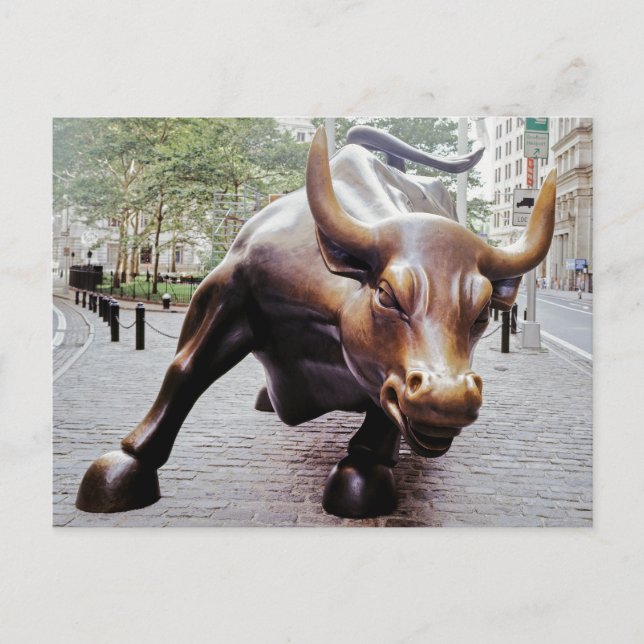 Cartão Postal Touro de Wall Street (Frente)