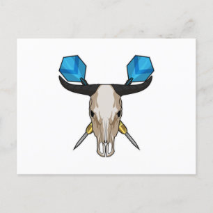 Cartão Postal Touro em Dardos com Dardo