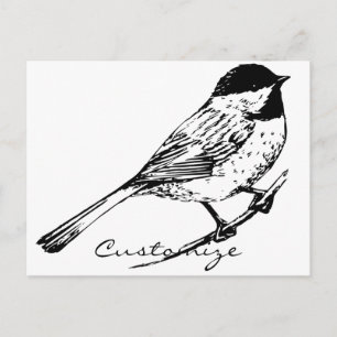 Cartão Postal Toutinegra-de-capo-preto Thunder_Cove