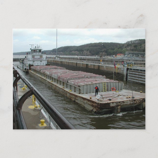 Cartão Postal Towboat no Mississippi (Frente)