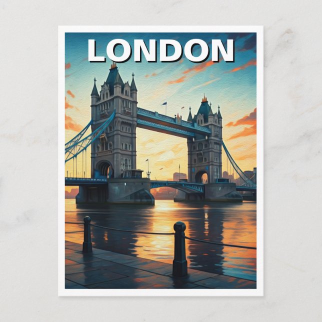 Cartão Postal Tower Bridge London Reino Unido Viagem (Frente)