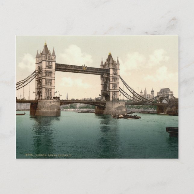 Cartão Postal Tower Bridge, Londres c.1895 (Frente)