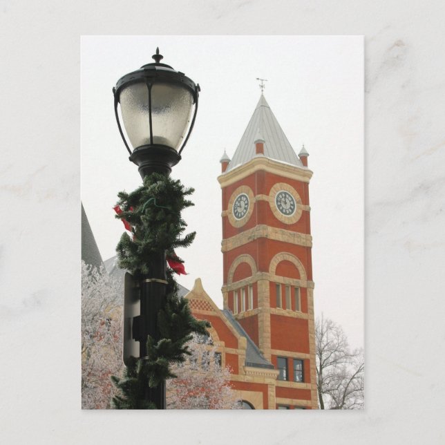 Cartão Postal Town Square - Monroe, Wisconsin (Frente)