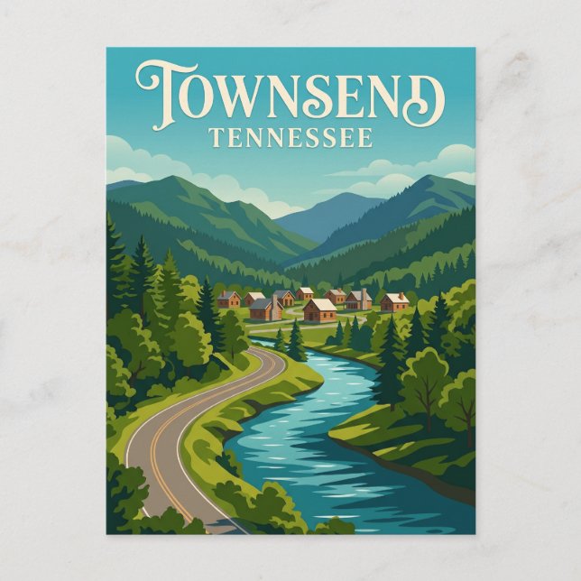Cartão Postal Townsend EUA (Frente)