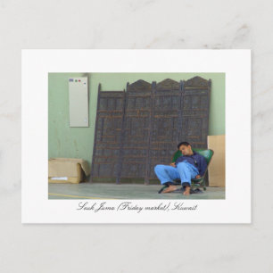 Cartão Postal Trabalhador demitido em Souk Juma, Kuwait