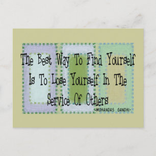 Cartão Postal Trabalhador Social (citação de Mahandas Gandhi)