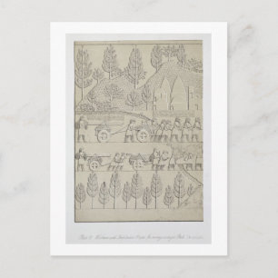 Cartão Postal Trabalhadores com instrumentos e cordas para mover