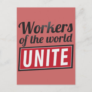 Cartão Postal Trabalhadores da UNITE mundial