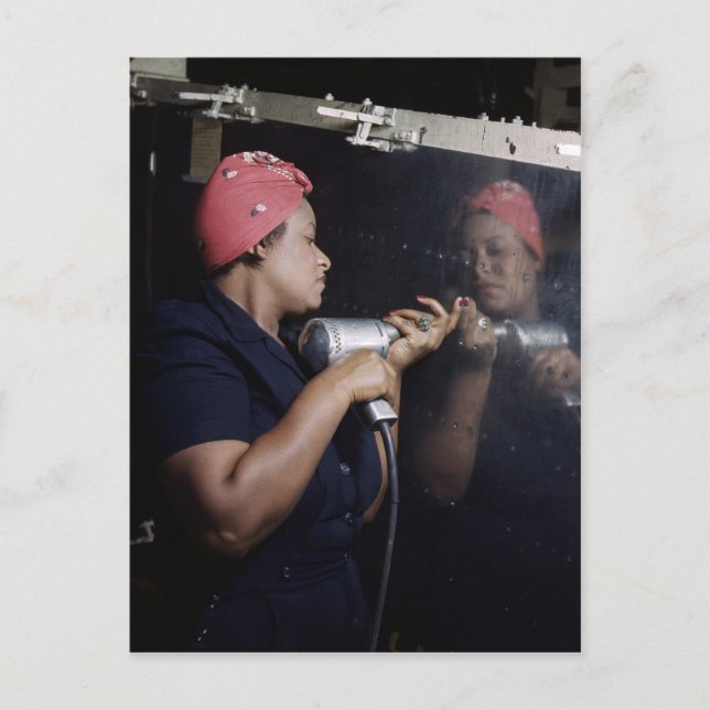 Cartão Postal Trabalhando na fábrica (Frente)