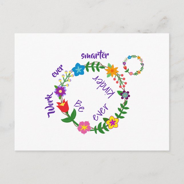 Cartão Postal Trabalhe cada vez mais inteligente, seja sempre ma (Frente)