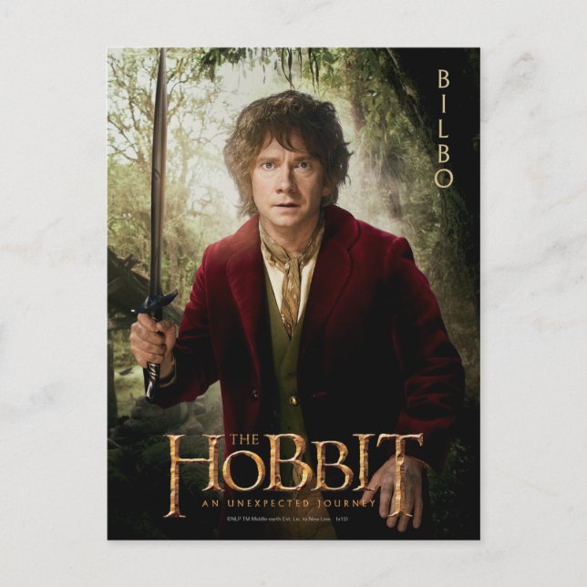 Cartão Postal Trabalho de arte da Edição Limitada: BILBO BAGGINS (Frente)
