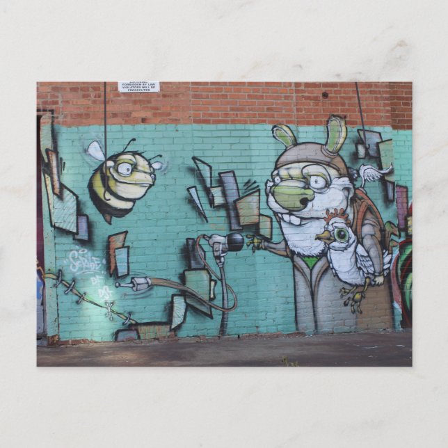 Cartão Postal Trabalho de arte de Grafite de Botões Oeste nº 15 (Frente)