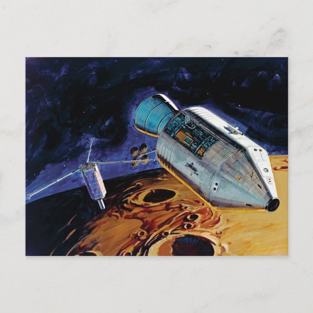 Cartão Postal TRABALHO DE ARTE de Órbita Lunar Subsatélite da NA (Frente)