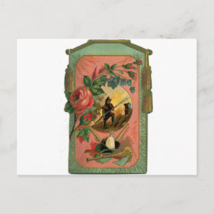 Cartão Postal Trabalho de arte do Bombeiro Bombeiro Vintage de 1