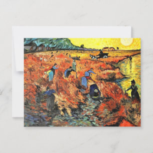 Cartão Postal Trabalho de arte do Red Vineyard Vincent van Gogh
