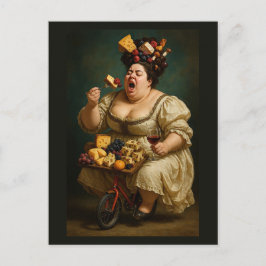 Cartão Postal Trabalho de Arte Surreal "Coma Leve, Coma Pesada"