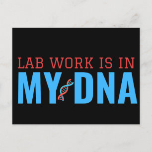 CARTÃO POSTAL TRABALHO DE LABORATÓRIO ESTÁ NO MEU DNA
