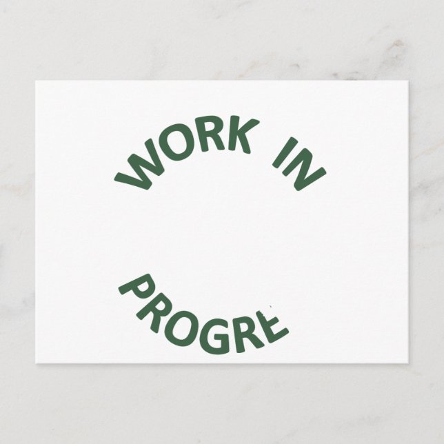 Cartão Postal Trabalho Incompleto em Curso (Frente)