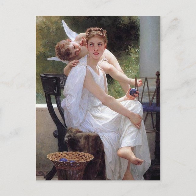 Cartão Postal ‘Trabalho Interrompido’ de Bouguereau (Frente)