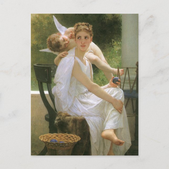 Cartão Postal Trabalho interrompido por Bouguereau, Angel Portra (Frente)