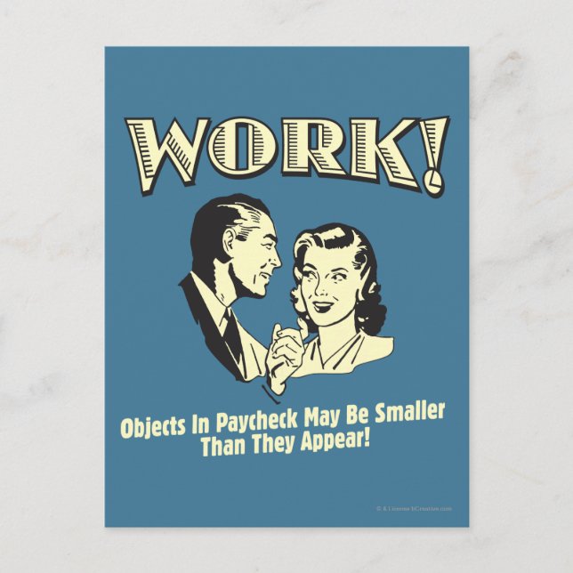 Cartão Postal Trabalho: Menor Do Que Aparecem (Frente)