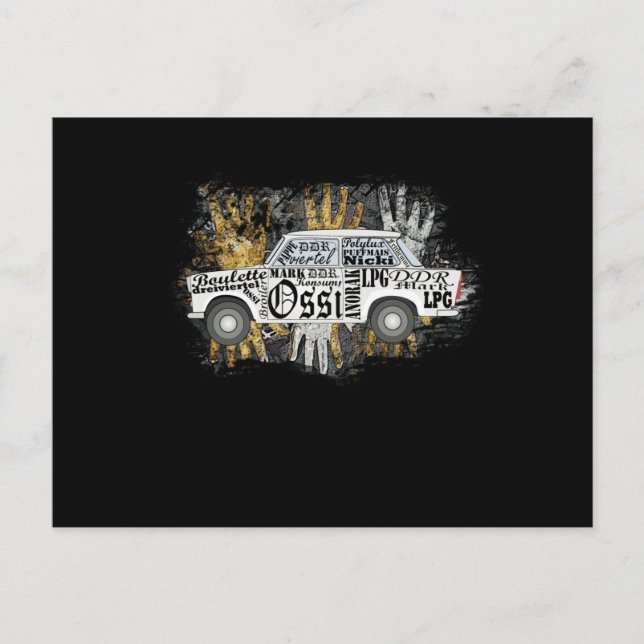 Cartão Postal Trabant Pappe DDR Ossi (Frente)