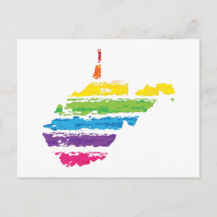 Cartão Postal traçados coloridos da virgínia ocidental