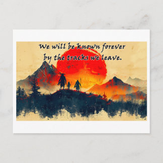 Cartão Postal Tracks We Leave Behind - Design 1