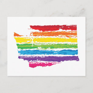 Cartão Postal traços de cores washington