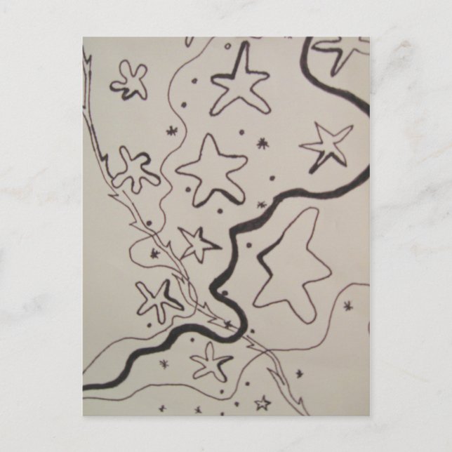 Cartão Postal Traços de estrelas (Frente)