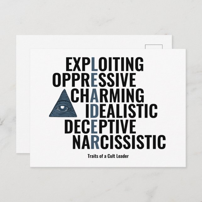 Cartão Postal Traços de um Líder do Culto (Frente/Verso)