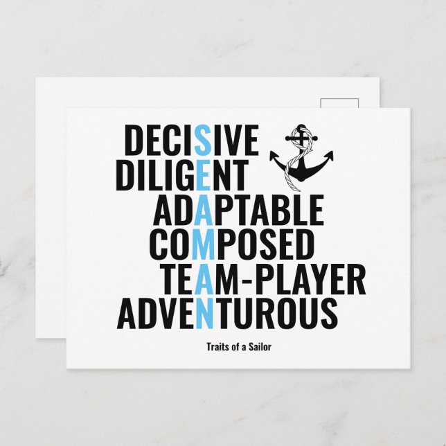 Cartão Postal Traços de um Marinheiro (Frente/Verso)