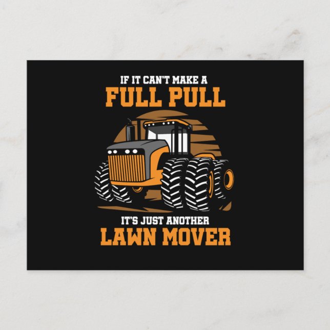 Cartão Postal Tractor Puller Agriculturist Tractor Pulling If It (Frente)