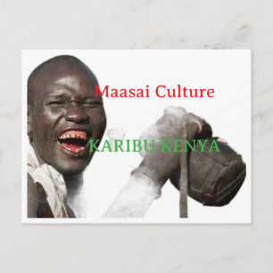 Cartão Postal Tradição Maasai – Um Sabor de Herança