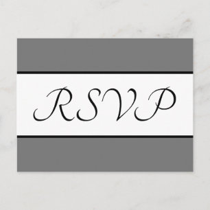 Cartão postal tradicional e antigo "RSVP" movido