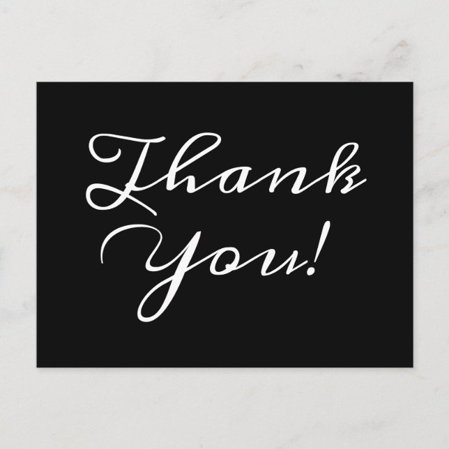 Cartão postal tradicional e clássico de "Obrigado! (Frente)