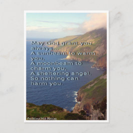 Cartão Postal Tradicional Irish Blush, linha costeira da Irlanda