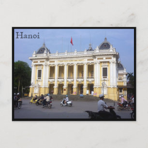 Cartão Postal tráfego da ópera de hanoi