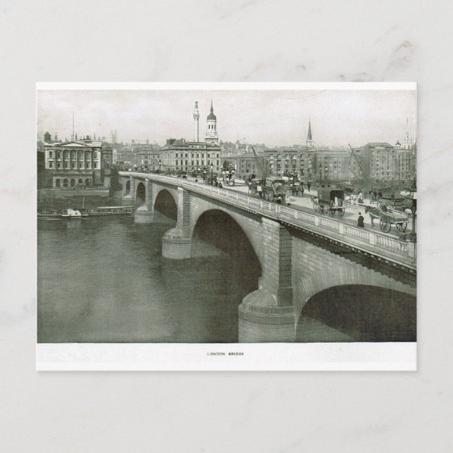 Cartão Postal Traffic on London Bridge 1900 (Frente)