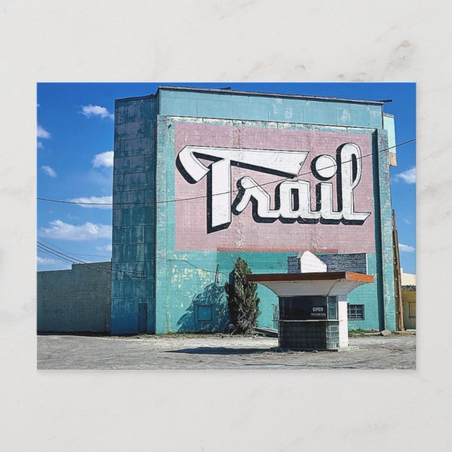 Cartão Postal Trail Drive-In Theater, Rota 66, Amarillo, Texas (Frente)