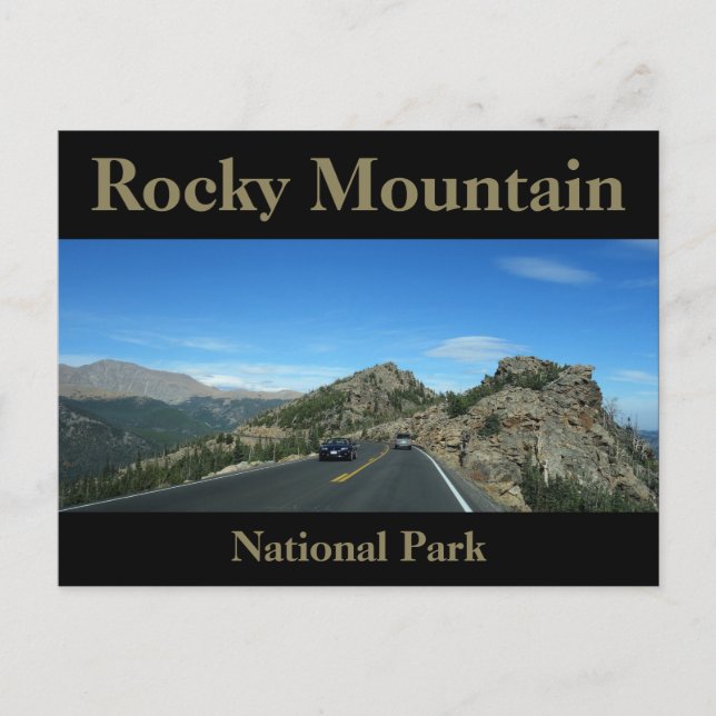 Cartão Postal Trail Ridge Road Rocky Mountain National Park (Frente)
