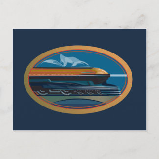 Cartão Postal Train Art