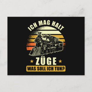 Cartão Postal Train Ironbahner Gift Dizendo Engraçado