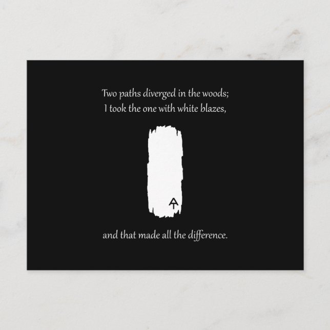 Cartão Postal Traje Appalachian White Blaze Paths Diversos (Frente)