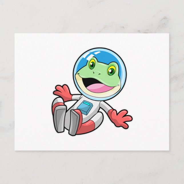 Cartão Postal Traje de Astronauta Sapo Espaço (Frente)