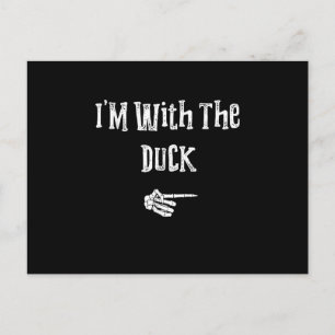 Cartão Postal Traje de Halloween Im With Duck Fofos Casais Combi